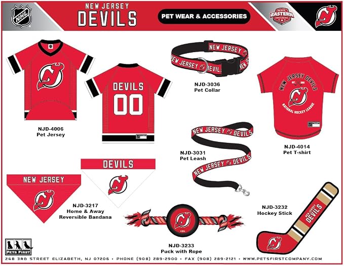 Pets First NHL Collar for Dogs & Cats. Adjustable, Cute, & Stylish! The Ultimate Hockey Fan Collar!
