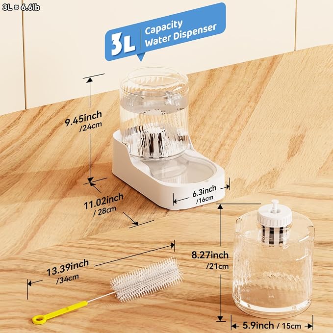 Automatic Cat Water Dispenser Dogs (Bowl not Included) | Dog Water Bowl Dispenser Adjustable Water Dispensing, Auto Pet Waterer for Cats and Dogs