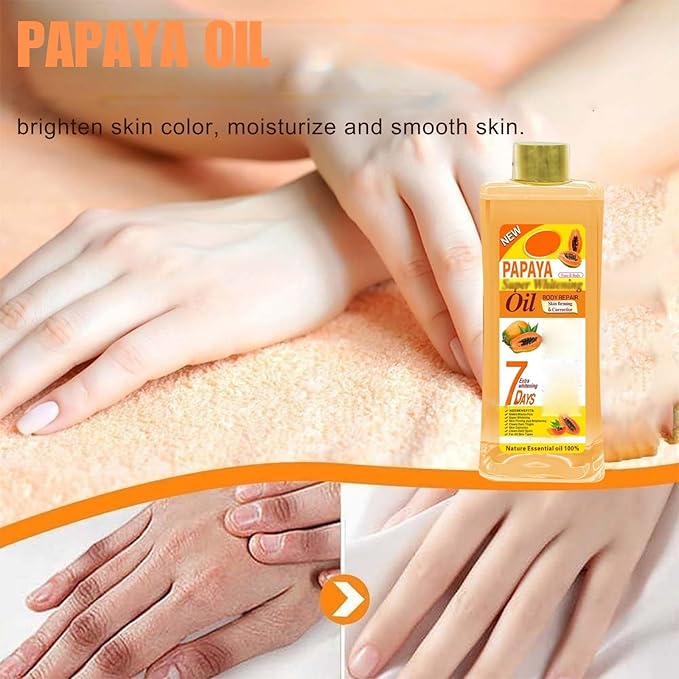 200ml Papaya Oil for Skin Brightening - Organic Papaya Oil for Face - Soft 7 Body Oil, Moisturizing