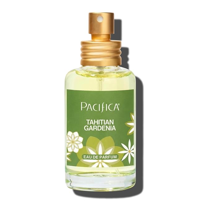 Pacifica Tahitian Gardenia Perfume Spray 1oz – Tropical Floral Fragrance with Gardenia Bloom, Jasmine & Sweet Orange, Warm Vanilla Coconut Notes, Vegan & Cruelty-Free Clean Perfume for Women
