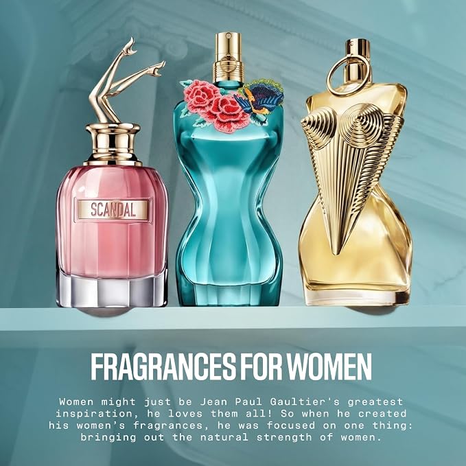 Jean Paul Gaultier La Belle Paradise Garden Eau de Parfum for Women - Long Lasting Floral Amber Womens Perfume with Blue Water Lily, Iris & Vanilla - Designer Fragrance Spray, 3.4 oz