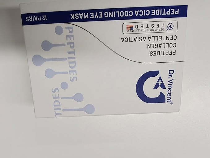 Peptide Cooling Under Eye Patches, Soothing Eye Patches Instant Reduces Dark Circles and Puffiness, Calming Under Eye Mask with Glacial Water for Bags Treatment, 60 Pairs