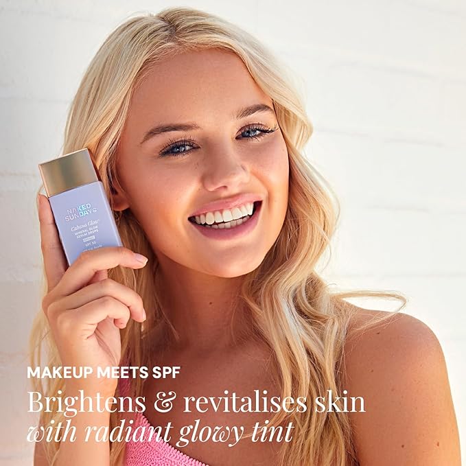 Naked Sundays CabanaGlow™ Illuminating Tint Mineral Serum Drops SPF 50 – Hydrating, Brightening, Zinc Oxide Daily Facial Sunscreen with Skin-Perfecting Pigments