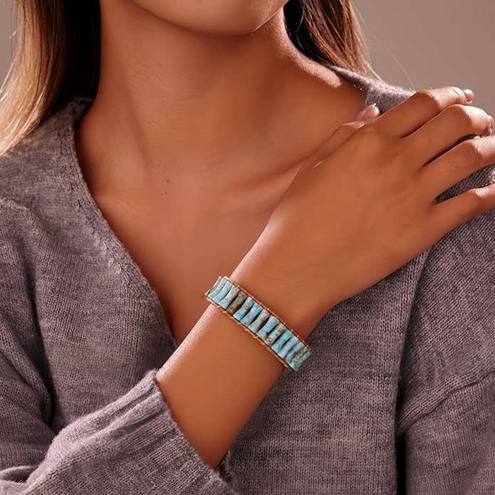Inspirational Gifts Healing Bracelets for Women，Get Well Soon Encouragement Gifts for Women Friends Sister Mom，Handmade Natural Stone Healing boho Friendship Jewelry for women