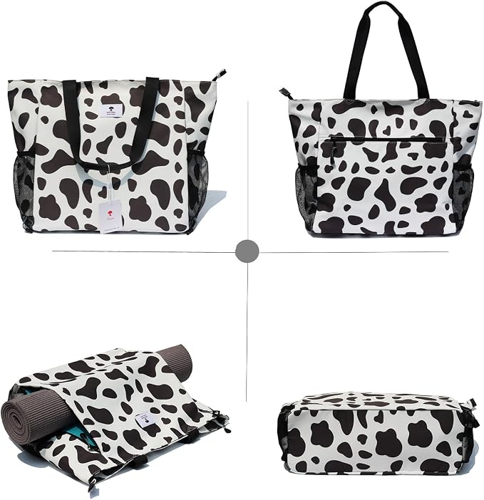 ESVAN Yoga Mat Bag Yoga Tote Carrier Shoulder Bag Carryall Tote for Office,Yoga,Pilates,Travel,Beach and Gym