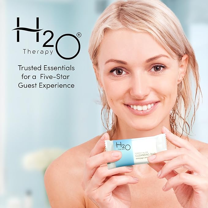 1-Shoppe All-in-Kit H2O Cleansing Bar Soap, Travel Size Hotel Amenities, 1 oz (Case of 100)