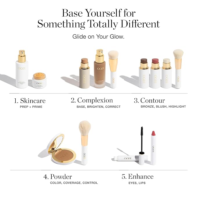 Ogee Complexion Perfecting Liquid Foundation - Lightweight Tinted Moisturizer For Face (Oak 5.25N - Medium Beige, Golden Undertones) - with Vitamin C & Jojoba Oil - Certified Organic & Made in USA