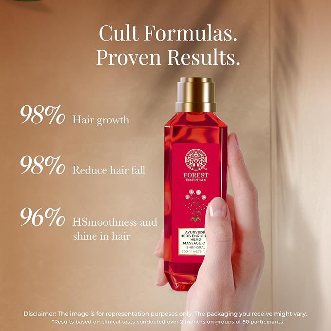 Forest Essentials Ayurvedic Herb Enriched Head Massage Oil - Bhring Raj 200ml Free Expedited Shipping!