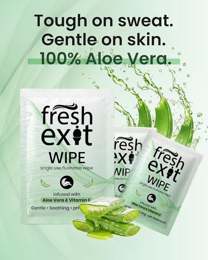 Flushable Wipes for Adults – 36 Individually Wrapped Biodegradable Wet Wipes, Travel Size, Extra-Large Unscented, hypoallergenic – Feminine Hygiene & Personal Care Wipes