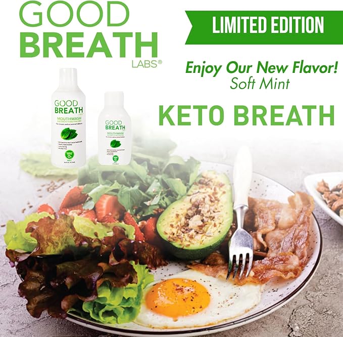 Goodbreath Mouthwash - Mint Mouth Rinse for Chronic Halitosis - New Ozone Technology Oral Rinse - Halitosis Treatment & Bad Breath Neutralizer - Mouthwash for Gum Diseases - Alcohol-Free | 16 Oz
