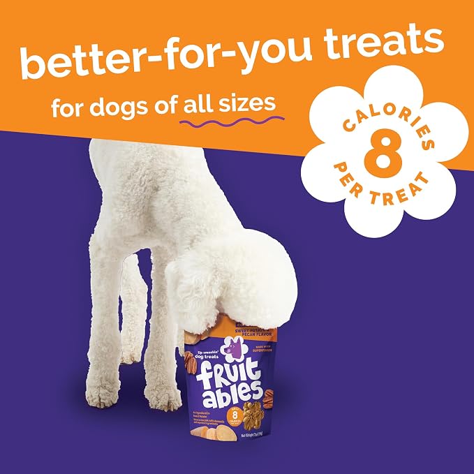 Fruitables Baked Dog Treats, Sweet Potato Snacks for Dogs, Low Calorie & Delicious, No Wheat, Corn or Soy, Healthy Puppy Training Treats, Made in the USA, Sweet Potato and Cranberry Flavor, 7oz | Healthy Dog Treats, Training Treats, Crunchy Dog Biscuit...