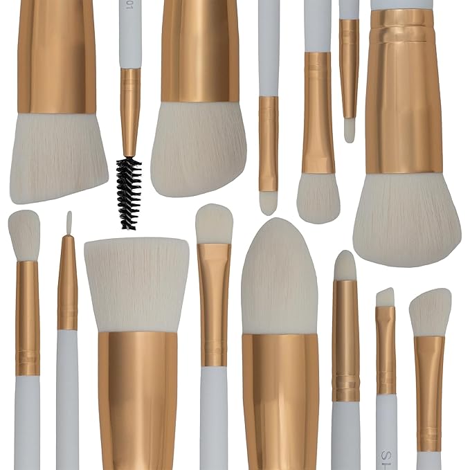 SHANY14 Piece Makeup Brush Set – Elite Cosmetics Brush Collection - Complete Kabuki, Eyes, Face, powder, foundation Makeup Brush Set - Cotton