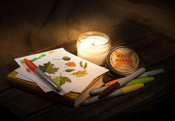 Magic Marker Scented 4 Oz Soy Aromatherapy Candle w/Jar - Four Points Trading Co.