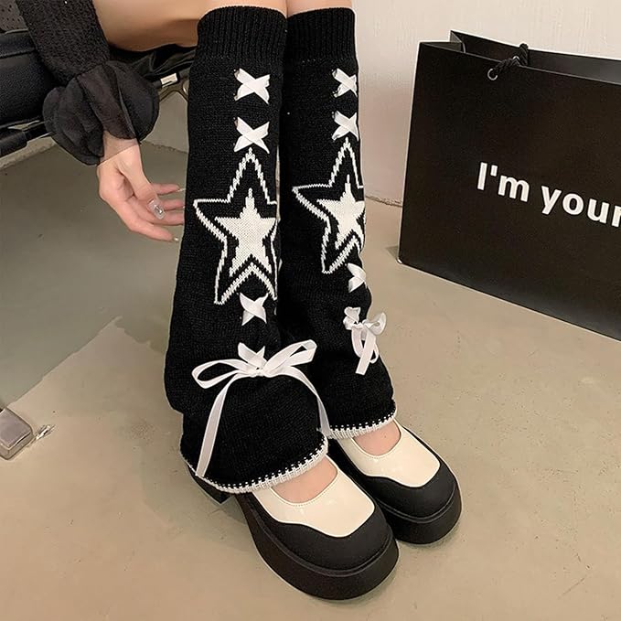 Sexybody Women's Leg Warmers Fashion Knit Warmers Long Socks Cute Y2K Kawaii Japanese Lolita Harajuku Accessories for Girls