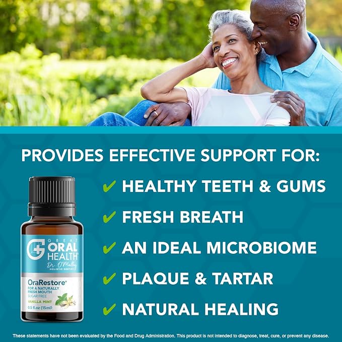 OraRestore Bad Breath Treatment for Adults Halitosis: Dentist Formulated Oral Rinse Concentrate Tooth Oil Liquid Toothpaste, Fresh Breath Mouthwash for Dry Mouth, Oral Care, Healthy Gums & Teeth 15ml