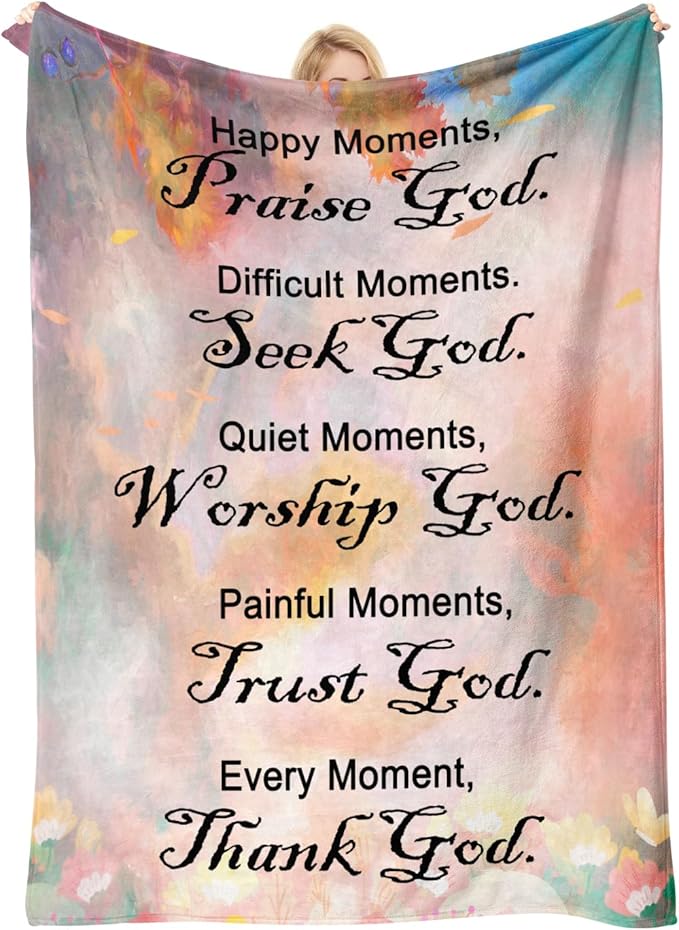 COMFAR Christian Gifts for Women Faith, Inspirational/Religious/Spiritual Gifts for Adults, Soft Throw Blankets for Women/Men, Personalized Blankets for Adults 50"x 60"