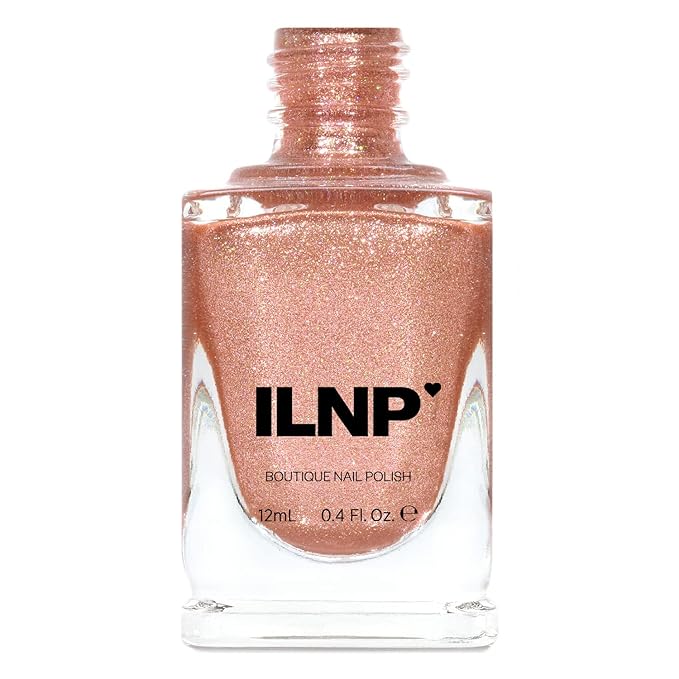 ILNP Chelsea - Pale Rose Gold Holographic Metallic Nail Polish