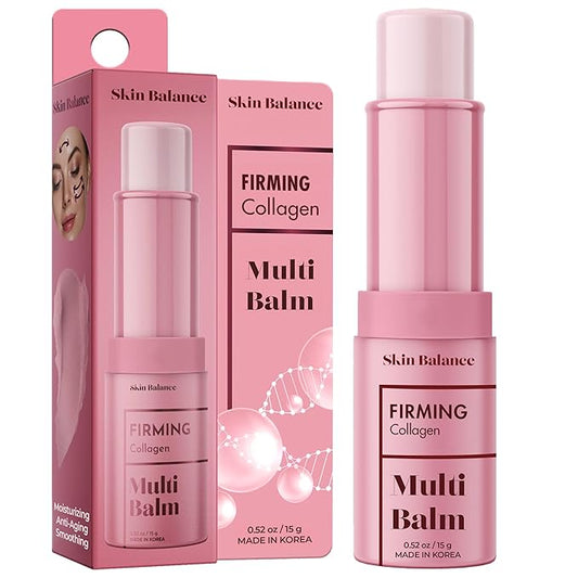 Collagen Multi-Balm - Dermatologist Tested, Anti-Aging, Korean Skin Care - Hydrates & Firms, Reduces Puffiness & Dark Circles, Clean Beauty, Vegan, 95% Natural, Cruelty-Free