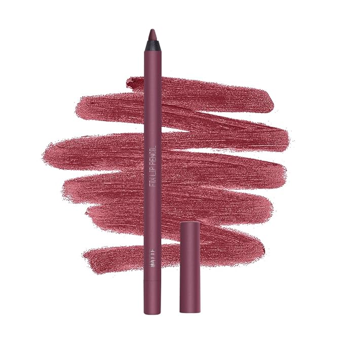 about-face Matte Fix Lip Pencil Lockdown – Long-Wear, Creamy Matte Lip Liner with Hyaluronic Acid & Vitamins C & E – Vegan, Cruelty-Free, Clean Beauty – 0.042 oz (Brick)