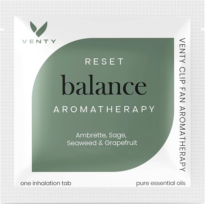 Venty Sage Scent Pack – 8 Aromatherapy Reflls for The Venty Clip Fan | Soothing Fragrances for a Relaxing Atmosphere