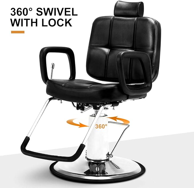 Artist hand Hydraulic Recline Barber Chair Salon Chair for Hair Stylist Heavy Duty Tattoo Chair Shampoo Beauty Salon Equipment