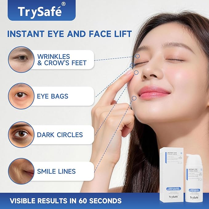 1.06oz PDRN & Calcium & Copper Peptides Temporary Eye Tightener - Reduce Eye Bags, Puffy Eyes, Dark Circles & Firm Wrinkle, Smile Line Instantly* | Hyaluronic, Collagen, Kojic, Caffeine