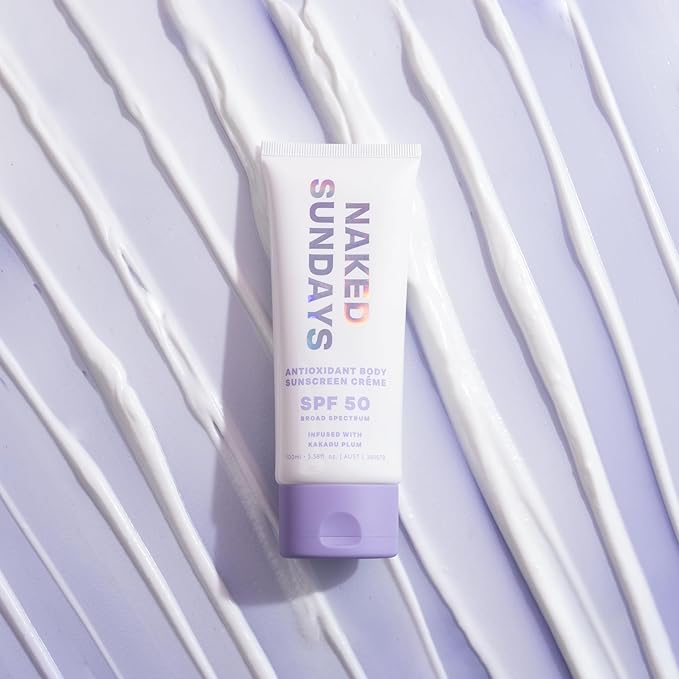 Naked Sundays SPF 50 Antioxidant Body Sunscreen Lotion – Broad Spectrum UVA/UVB Protection, Hydrating & Lightweight – 100ml