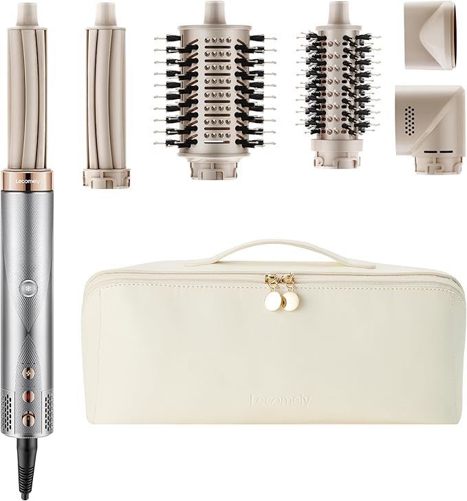 AirEdge A3 Hair Styler Bag Luxurious Leather Build Travel-Ready Design Fits All Accessories of Multi-Styler Brushes, nozzles, Curls Universal Fit