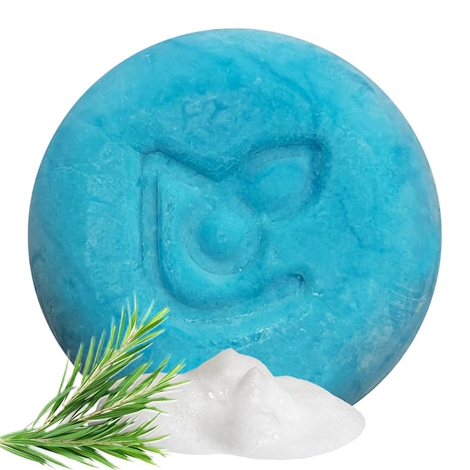 Maka Nature Low-Carbon Shampoo Bar | Korean K-Beauty Haircare with Natural Ingredients for Dry Scalp & Hair Types | Vegan, Eco-Friendly, pH balanced, 3.35oz (Tea Tree), Made in Korea