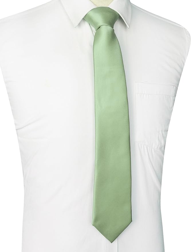 JEMYGINS Solid Color Tie Mens Necktie for Business and Wedding