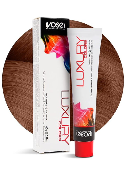 Iyosei Professional Luxury Color #8 Light Blonde Permanent Hair Dye – Cream Hair Color with Micropigmentation & Keratin – Long Lasting Light Blonde Shade for Women – Full Coverage
