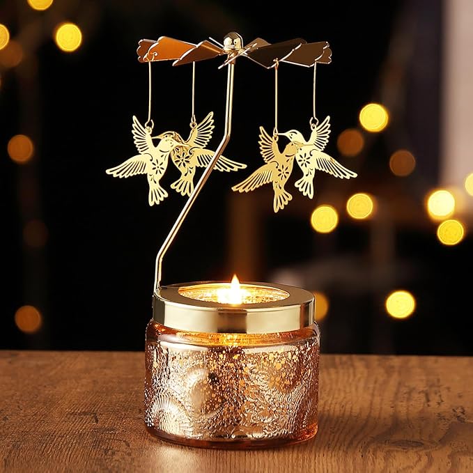Hummingbird Rotating Candle, Gifts for Women Mom Daughter Sister Wife | Birthday Gifts for Women Friendship, Unique Scented Candle Gift for Christmas Anniversary Mothers Day
