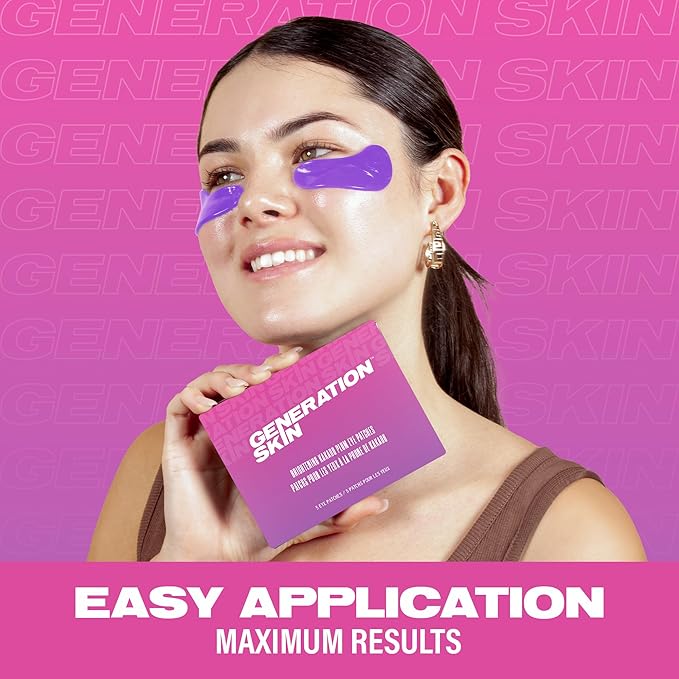 Generation Skin Eye Patches for Dark Circles and Puffiness, Under Eye Mask with Hyaluronic Acid and Kakadu Plum, Vegan and Cruelty-Free Under Eye Patches, Kakadu Plum Eye Masks, 5-Pack