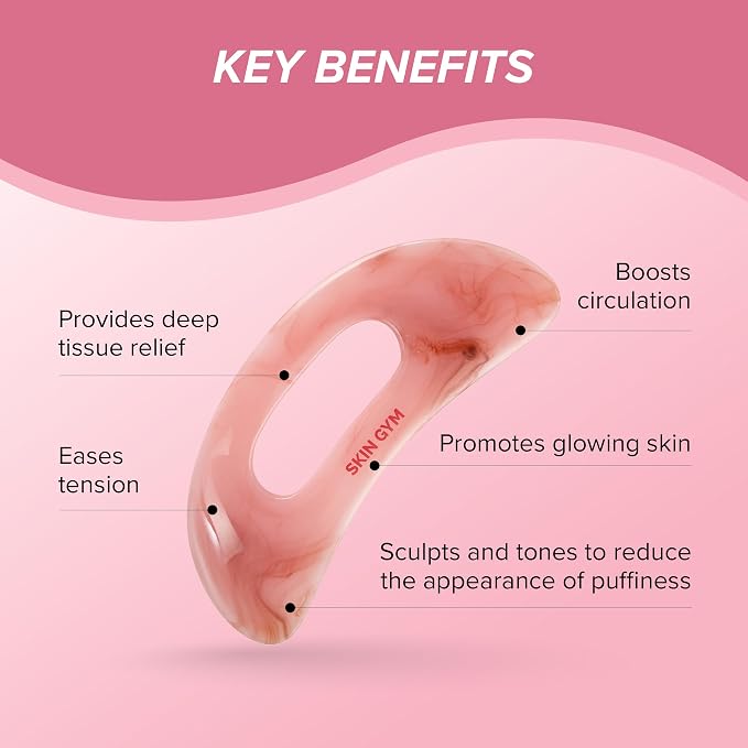 SKIN GYM Pink Body Gua Sha Tool – Massage Tool for Body Care & Skin Care