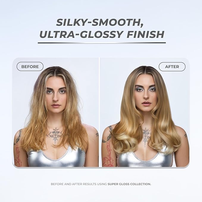 XMONDO Hair Super Gloss Ultra Frizz Defense Spray, Advanced Vegan Anti-Frizz Treatment with Humishield Technology for Smooth, Shiny Hair, 6.7 Fl. Oz