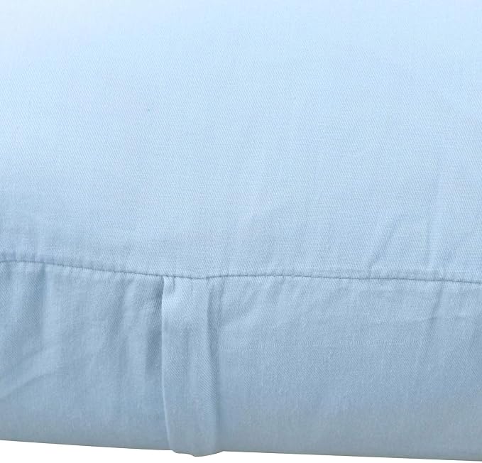4-Pack 100% Cotton Comfortable Solid Decorative Throw Pillow Case,Thmyo Square Cushion Cover Pillowcase Sublimation Blank Pillow Covers DIY Throw Pillowcase for Sofa(20x20 inch/ 50x50cm,Light Blue)