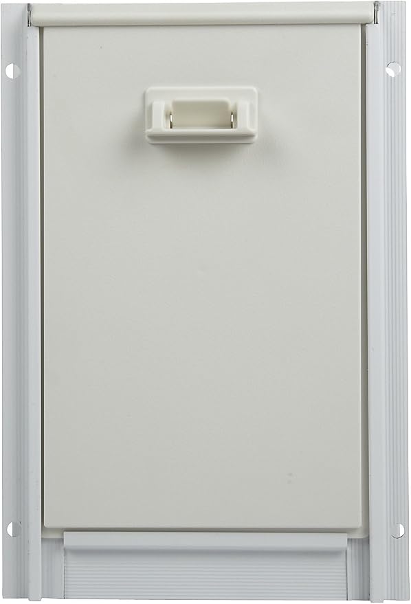 Ideal Pet Products Deluxe Aluminum Pet Door | Telescoping Frame, Super Large, 15" x 20" Flap Size, White