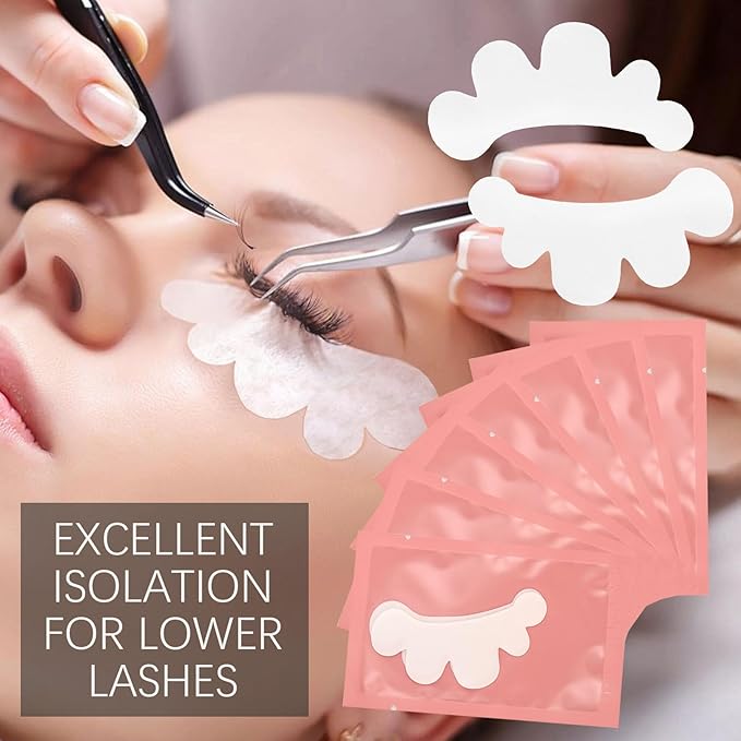Upgraded 150 pairs Under Eye Gel Pads Eyelash Extension Lint Free Gel Patches for Eyelash Extension Supplies Tools (Pink)