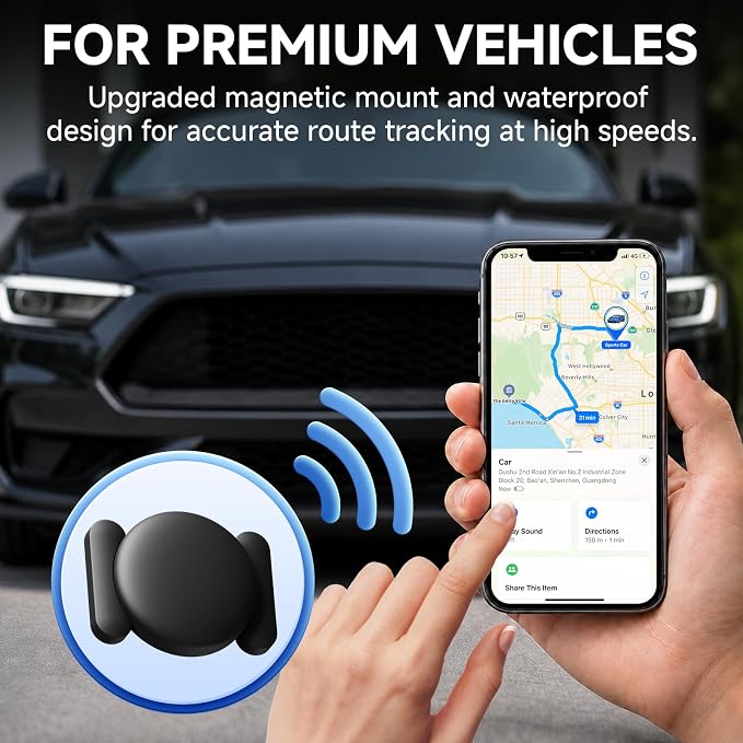 Magnetic GPS Tracker for Vehicles No Subscription for iOS and Android 1 PCS | Mini GPS Car Tracker for Bike, Luggage, Pet, Motorcycles, Valuables