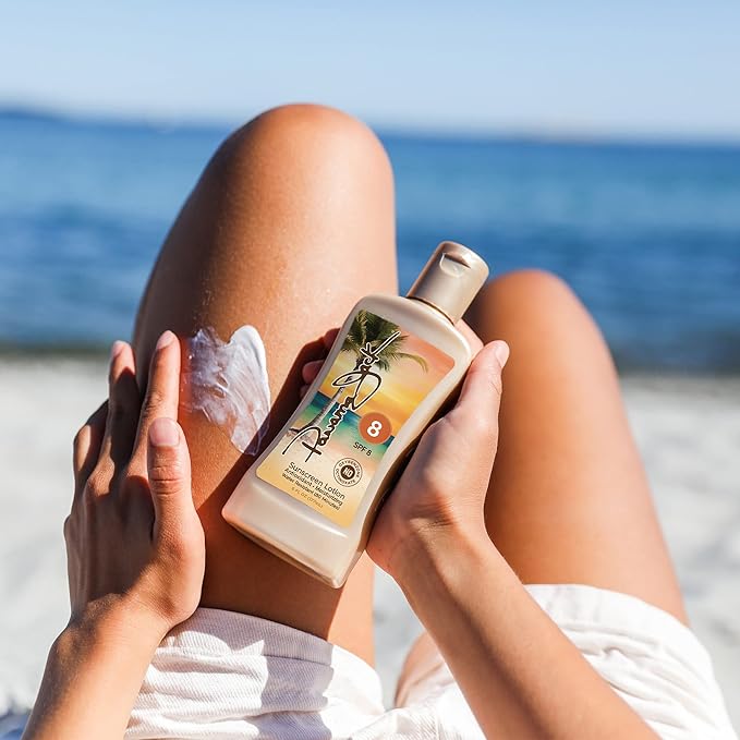 Panama Jack Sunscreen Tanning Lotion - SPF 8, PABA, Paraben, Gluten & Cruelty Free, Antioxidant Moisturizing Formula, 6 FL OZ (Pack of 2)