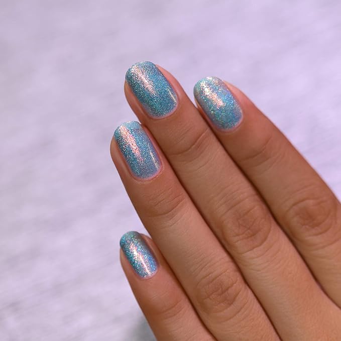 ILNP Skate Date - Iridescent Timeless Teal Holographic Jelly Nail Polish