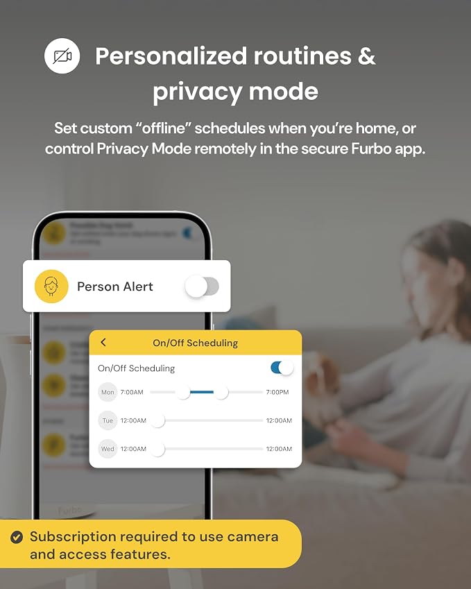 Furbo Mini 360° Pet Camera [Paid Plan Required to Activate] | Stay connected with AI Pet & Home Safety Alerts, 2K QHD View, Auto-Tracking, Video History, 2-Way Audio, Paid Plan Required