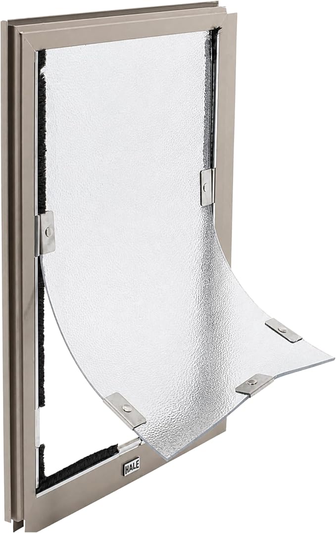 Screen Cat & Dog Doors | Single Flap | 1/2" Frame Screen Doors ONLY | Skilled Install Required | Heavy Frame of Extruded Aluminum | Steel Reinforced Corners | Fresh Air in, Bugs Out! | Hale Pet Door