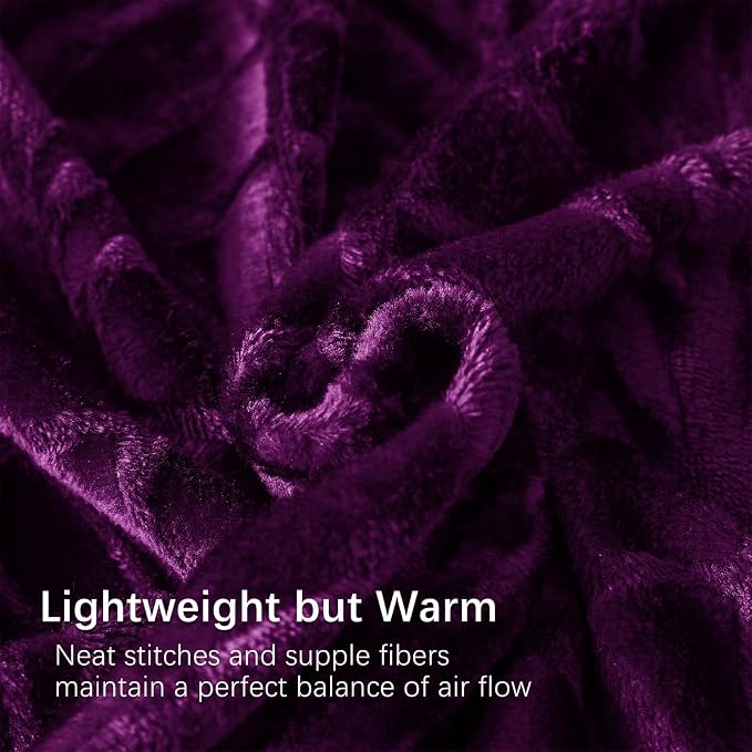 Whale Flotilla Soft Flannel Fleece King Size Bed Blanket, Purple | Cozy Lightweight Breathable Coverlet, Plush Fluffy Bedspread, Vintage Pattern Decorative Blanket for Bed All Season, 90"x104"