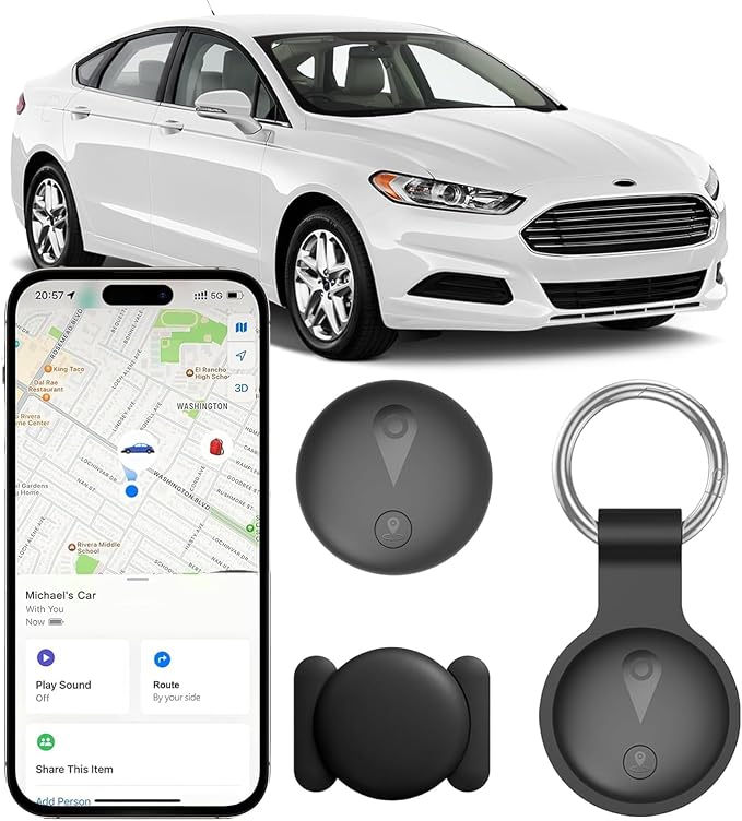 Nilone Undetectable GPS Tracker for Vehicles - Real-Time Tracking Device | No Monthly Fee/No SIM Card, Works with iOS Find My | Mini Hidden Magnetic GPS Locator, Ultra-Slim, IP68 Waterproof, Reliable