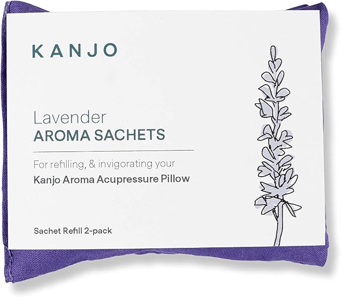Kanjo Lavender Sachet Refills - 2 Pack - Natural Lavender Scented Sachet Bags for Pillows, Closets, Drawers & Bathrooms