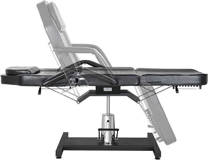 TATARTIST Hydraulic Facial Bed Esthetician Chair Portable Massage Table Professional Spa Chair 360° Rotate Beauty Medical Tattoo Chair Salon Treatment Table (Black)