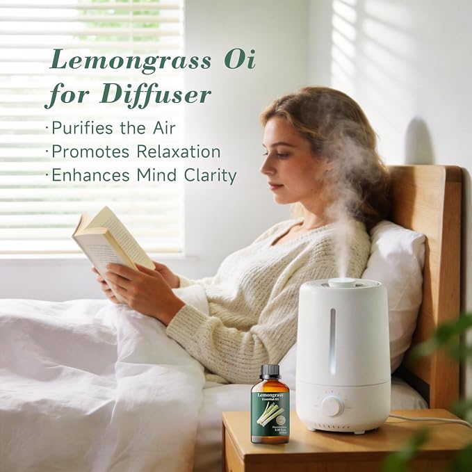 Lemongrass Essential Oil, Fresh Citrus Scent, Diffuser & Clean, 3.38 Fl Oz | Mumianhua Lemongrass Oil. Fresh Citrus-Herb Scent. For Outdoor, Skin & Hair Care, DIY Cleaners & Diffusion. Always Dilute