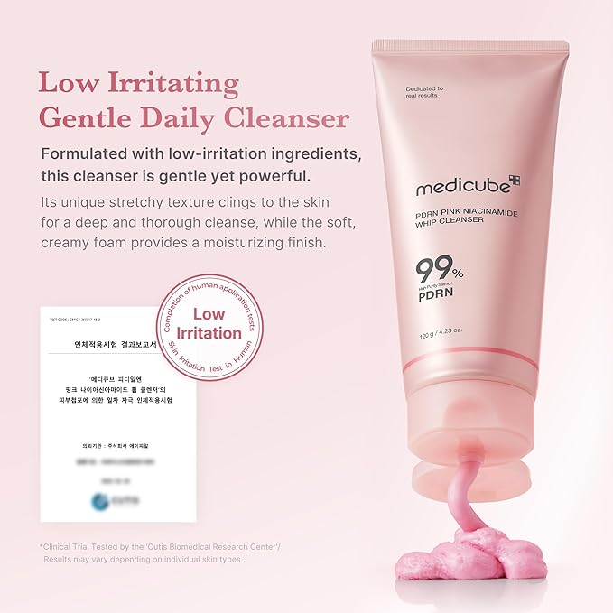 medicube Facial Cleanser PDRN Marshmallow Whip Cleanser | Deep Cleansing Foam for Pore Care, Uneven Skin Tone with Salmon DNA PDRN | Hydrating & Nourishing Gentle Cleanse | Korean Skincare, 4.23 oz