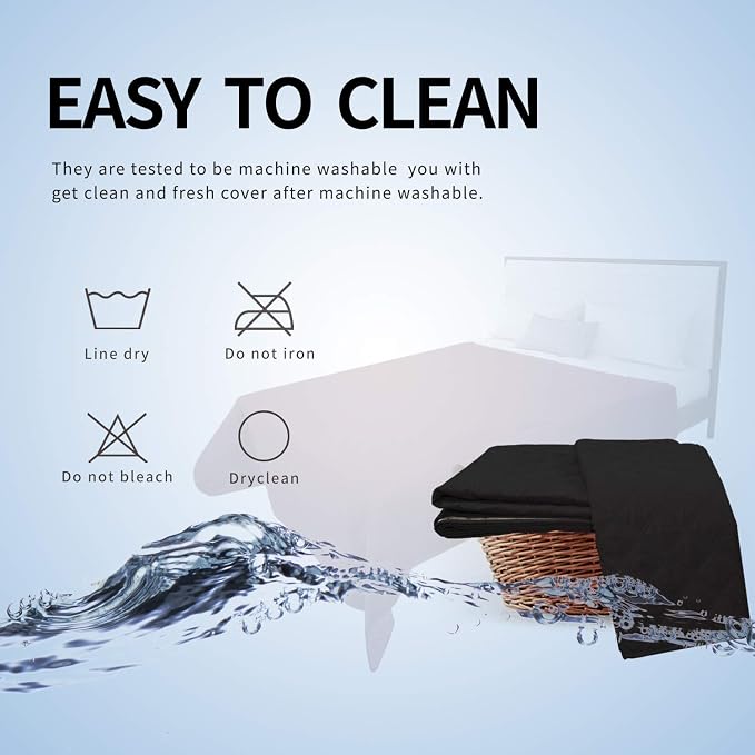 Easy-Going Waterproof Dog Bed Cover, Non-Slip Pet Blanket, 86x82in, Black | Leakproof Couch Cover, Machine Washable Furniture Mattress Protector, Soft Sofa Mat For Dogs, Pet Friendly
